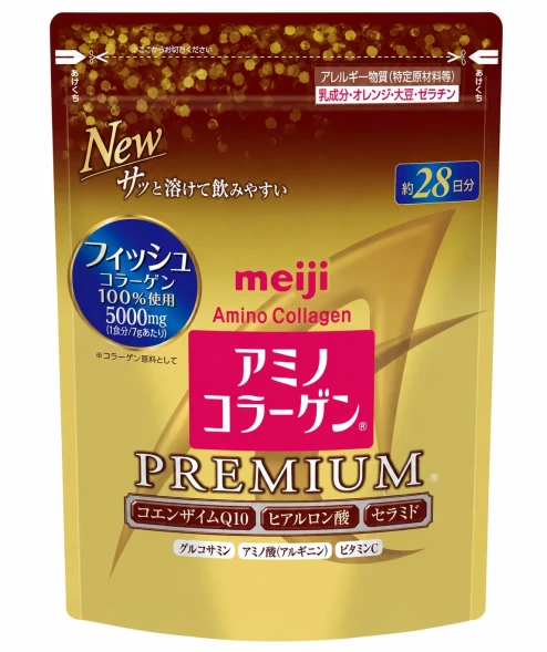 Meiji Amino Collagen Premium — коллагеновый порошок, курс 28 дней, 196 г