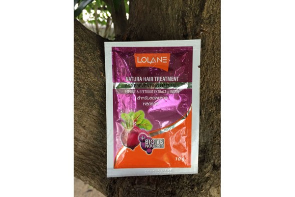 Лечебная маска от выпадения волос с пептидами экстрактом свеклы от Lolane Natura, Hair Treatment For Preventing Hair Fall Peptide &amp;amp; Beetroot, 10 гр