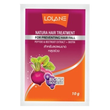 Лечебная маска от выпадения волос с пептидами экстрактом свеклы от Lolane Natura, Hair Treatment For Preventing Hair Fall Peptide &amp;amp; Beetroot, 10 гр