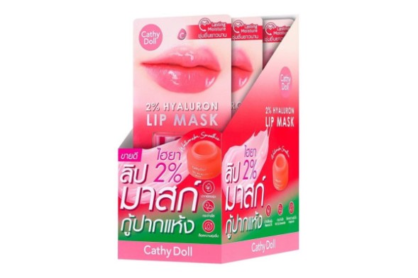 (УПАКОВКА 3 ШТ) Ночная маска для восстановления и увлажнения губ со вкусом арбуза от Cathy Doll 2% Hyaluron Lip Mask 4.5 гр