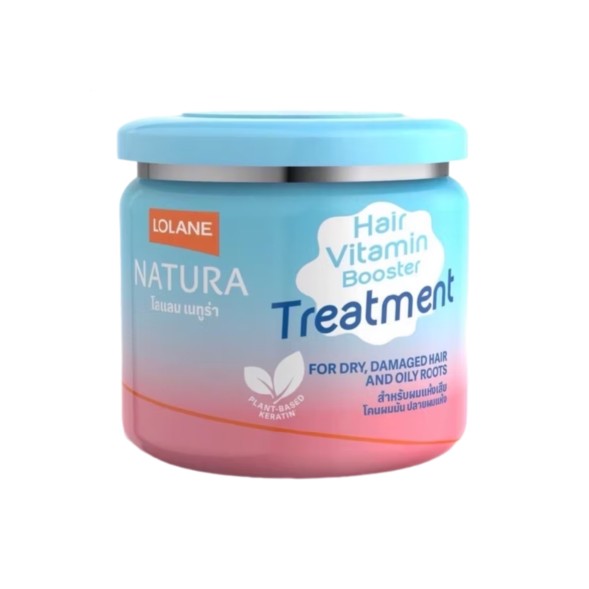 Маска для сухих и поврежденных волос с жирными корнями, Lolane Nature Hair Vitamin Booster Treatment 250 мл