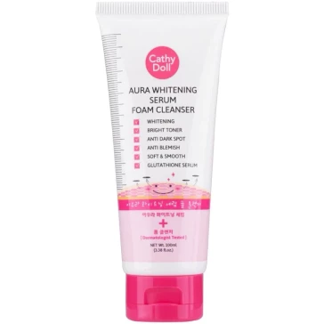 Отбеливающая пенка-сыворотка для умывания от Cathy Doll,  Aura Whitening Serum + Foam Cleanser, 100 мл