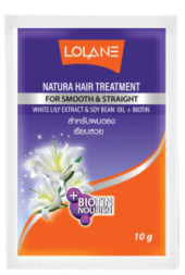 Маска для создания гладких и прямых волос с экстрактом Белой Лилии от Lolane Natuta, Hair Treatment For Smooth &amp;amp; Straight White Lily Extract, 10 гр