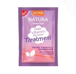 Восстанавливающая маска для сухих и химически повреждённых волос, Lolane Nature Hair Vitamin Booster Treatment 25 мл