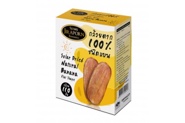 Вяленые на солнце бананы плоской формы Jiraporn 240 гр