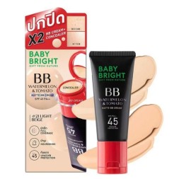 Матирующий BB крем  «Арбуз и Томат» с защитой от солнца SPF 45 PA++ от Baby Bright, Watermelon & Tomato Matte BB Cream SPF 45 PA++, 30 гр