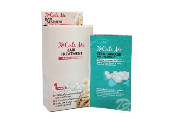 ( НАБОР 6 ШТ) Маска для сухих и повреждённых волос с маслом Камелии Японской, кератином и экстрактом жемчуга от X*Cute Me XTRA DAMAGE HAIR TREATMENT, 6 шт по 30 гр