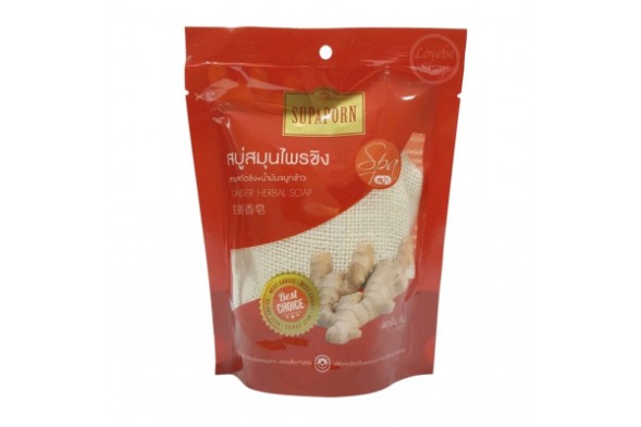 Спа-мыло &amp;quot;Имбирь&amp;quot; в мешочке из люфы Isika By Supaporn 70 гр