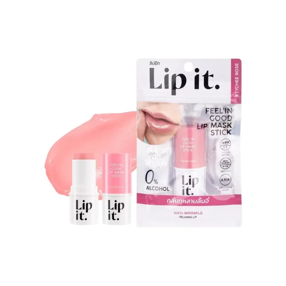 Восстанавливающая маска-бальзам для губ Lip It Feel In Good Lip Mask Stick # Lychee Rose 5.5 гр