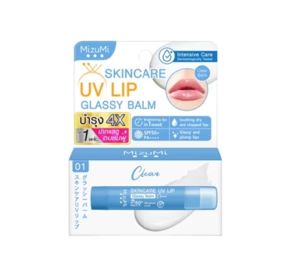 Бальзам для губ с SPF 50+ Mizumi Skincare UV Lip Glassy Balm Clear 1.6 гр