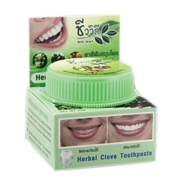 Натуральная зубная паста с Гвоздикой &amp;quot;Herbal Clove Toothpaste&amp;quot; от Bio Way, 25 гр