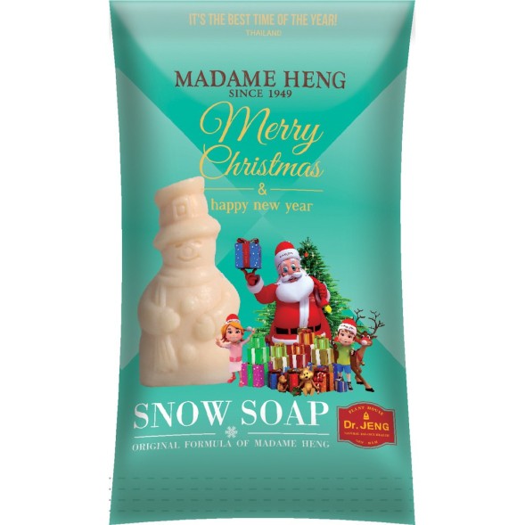 Подарочное мыло в форме снеговика к новому году Madame Heng Merry Christmas Snow Soap 30 гр