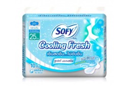 Прокладки с охлаждающим эффектом Sofy Cooling fresh с крылышками 25 см 10 шт