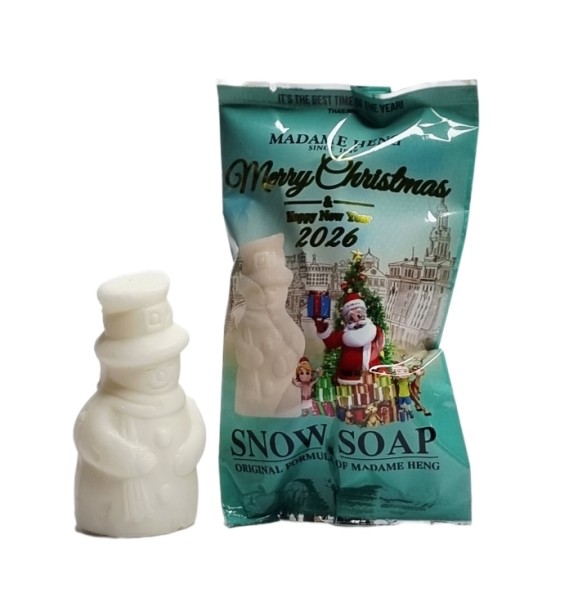 (УПАКОВКА 6ШТ) Подарочное мыло в форме снеговика к новому году Madame Heng Merry Christmas Snow Soap 30 гр x 6 шт