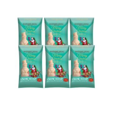 (УПАКОВКА 6ШТ) Подарочное мыло в форме снеговика к новому году Madame Heng Merry Christmas Snow Soap 30 гр x 6 шт