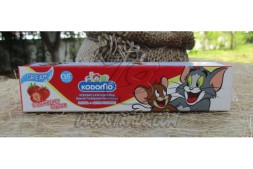 Детская зубная паста «Клубника» от Kodomo, Strawberry Toothpaste For Kids, 40 гр