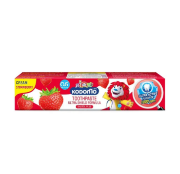 Детская зубная паста «Клубника» от Kodomo, Strawberry Toothpaste For Kids, 40 гр