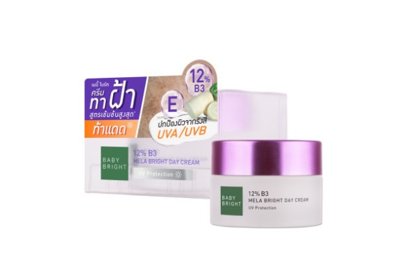 Дневной крем для лица для осветления кожи с витамином Е и B3 от Baby Bright 12% B3 Mela Bright Day Cream 50g