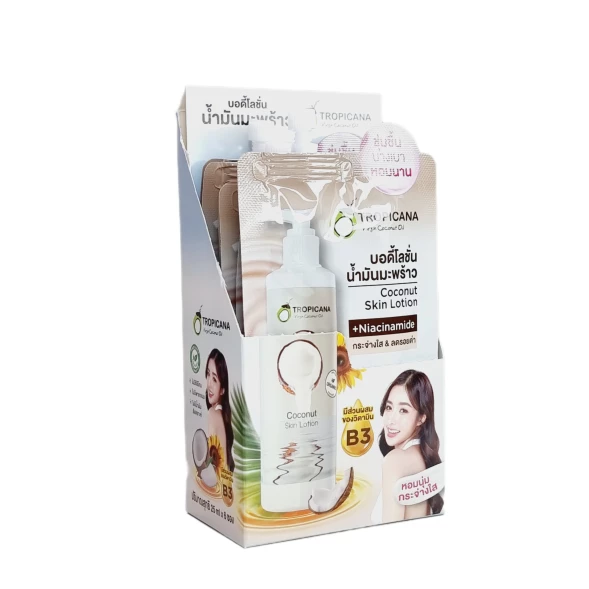 (КОРОБКА 6 ШТ) Кокосовый лосьон для тела Tropicana Coconut 25 мл x 6 шт