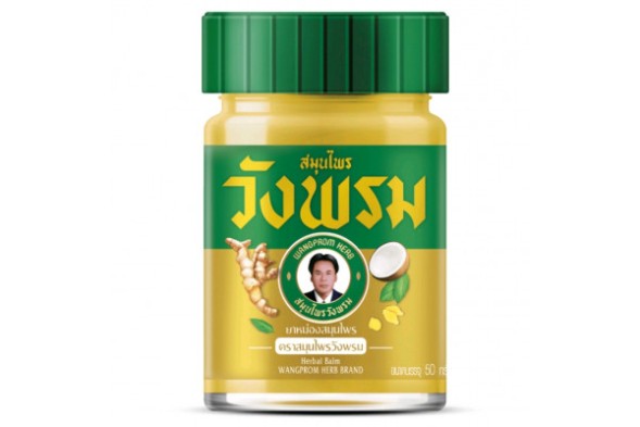 Травяной разогревающий бальзам с имбирем от Wangprom Herb Original Balm Gold 50 g