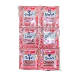 (Упаковка 24 шт) Кондиционер для стирки белья Comfort Beauty perfume softener Sakura and Rosewater 17 мл x 24 шт