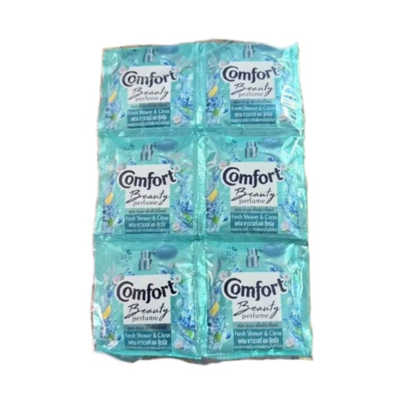 (Упаковка 24 шт) Кондиционер для стирки белья Comfort Beauty perfume softener Fresh shower and Citrus 17 мл x 24 шт