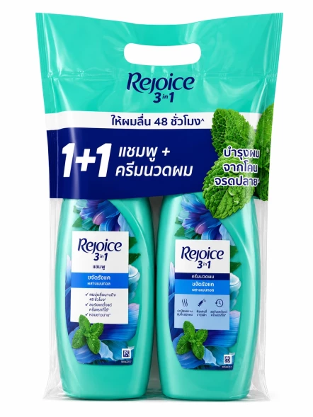 Rejoice Anti-Dandruff Menthol — набор шампунь 3-в-1 против перхоти + кондиционер с ментолом, 370 мл + 370 мл