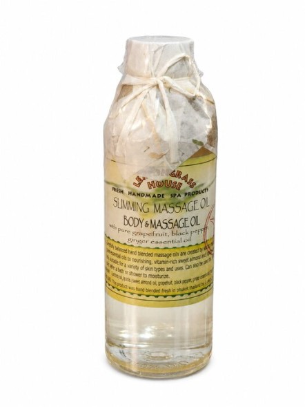 Массажное масло для тела Lemongrass House Slimming с грейпфрутом, чёрным перцем и имбирём, кокосовым маслом и жожоба, 250 мл