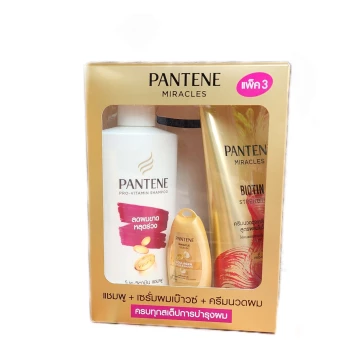 Промо-набор Pantene Miracle от выпадения волос: Шампунь 380 мл, Кондиционер 270 мл и Сыворотка 40 мл в подарок 