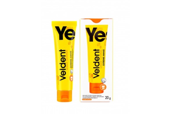 Зубная паста Veldent Extreme Awake Экстремальное Пробуждение мягкое отбеливание и укрепление эмали 20 гр