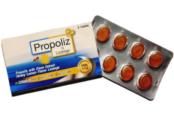 Леденцы от кашля и боли в горле с экстрактом гвоздики Propolis x Lozenge with glove extract Honey Lemon Flavor 8 шт