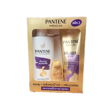 Промо-набор Pantene Miracle для поврежденных волос: Шампунь 380 мл, Кондиционер 270 мл и Сыворотка 40 мл в подарок 