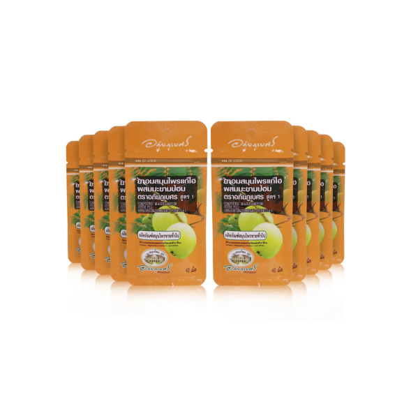 Растительные шарики от кашля и боли в горле от Abhaibhubejhr Compound Makhampom Cough Pill Formula 1 x 10pcs (Pack)