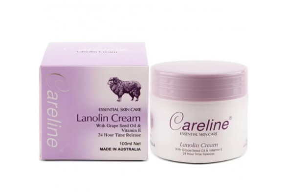 Крем для лица с ланолином, маслом виноградных косточек и витамином Е Careline 100 мл