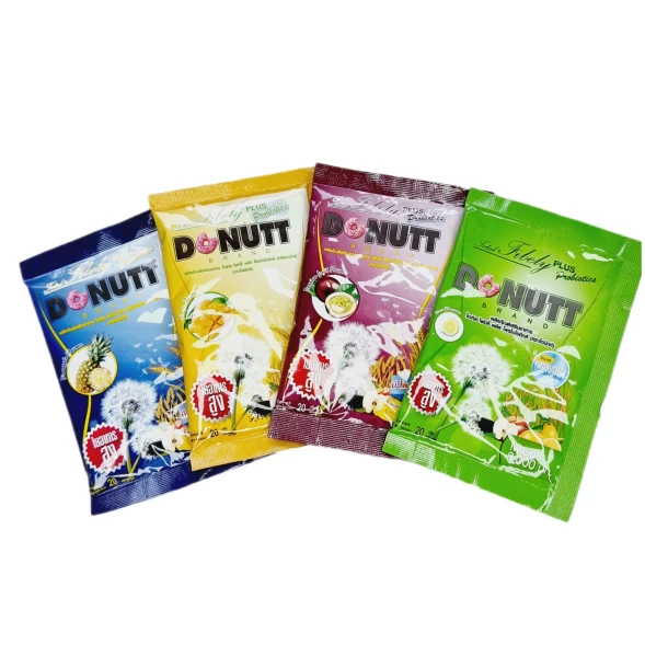 Набор Детокс-Напитков 4 Вкуса Donutt Total Fibely Plus (Манго, Ананас, Маракуйя, Лимон) 4×20 г