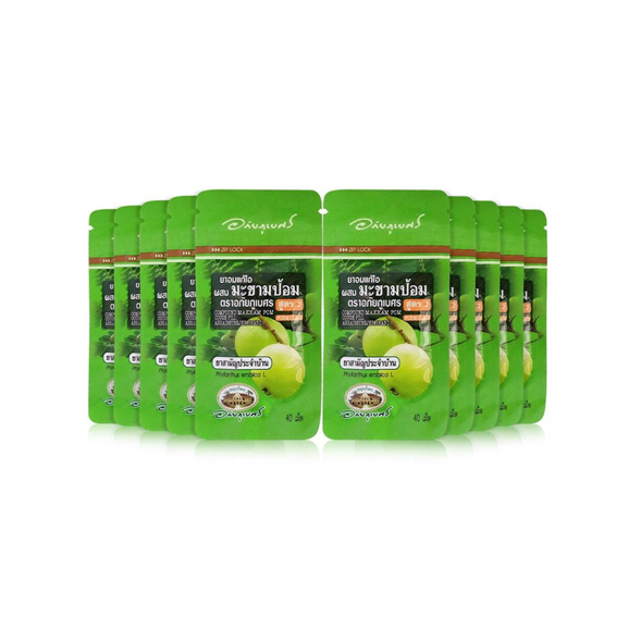 Растительные шарики от кашля и боли в горле от Abhaibhubejhr Compound Makhampom Cough Pill Formula 2 x 10pcs (Pack)