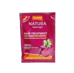 Маска против выпадения волос с Биотином и Свеклой от Lolane Natura, Hair Treatment for Preventing hair fall Biotin and Beetroot, 25 гр