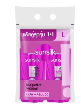 Sunsilk Perfect Straight — шампунь 325 мл + кондиционер 300 мл, Keratin-Align Complex 2% с кератином, маслом макадамии и витамином C