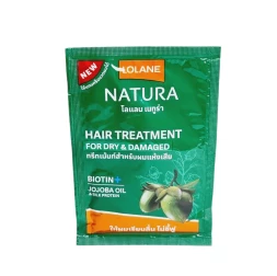 Маска для сухих и повреждённых волос с Биотином и маслом Жожоба от Lolane Natura, Hair Treatment for Dry and Damaged Biotin and Jojoba oil, 25 гр