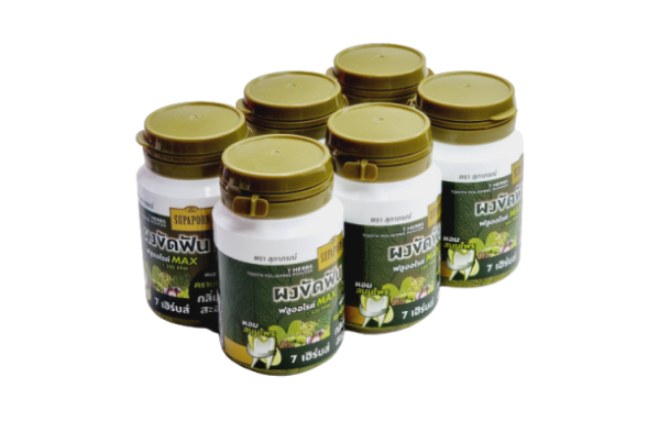 (УПАКОВКА 6 ШТ) Зубной порошок формула для курильщиков от Support 7 Herbs Tooth Polishing Powder 90g x 6pcs