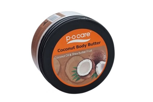Увлажняющий и питательный крем баттер для тела PO CARE с ароматом Кокоса 250 гр