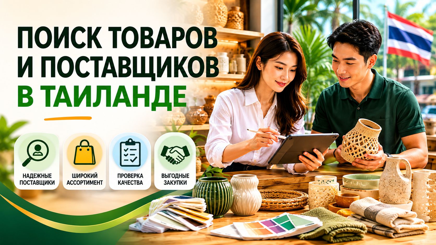 Поиск товаров и поставщиков в Таиланде
