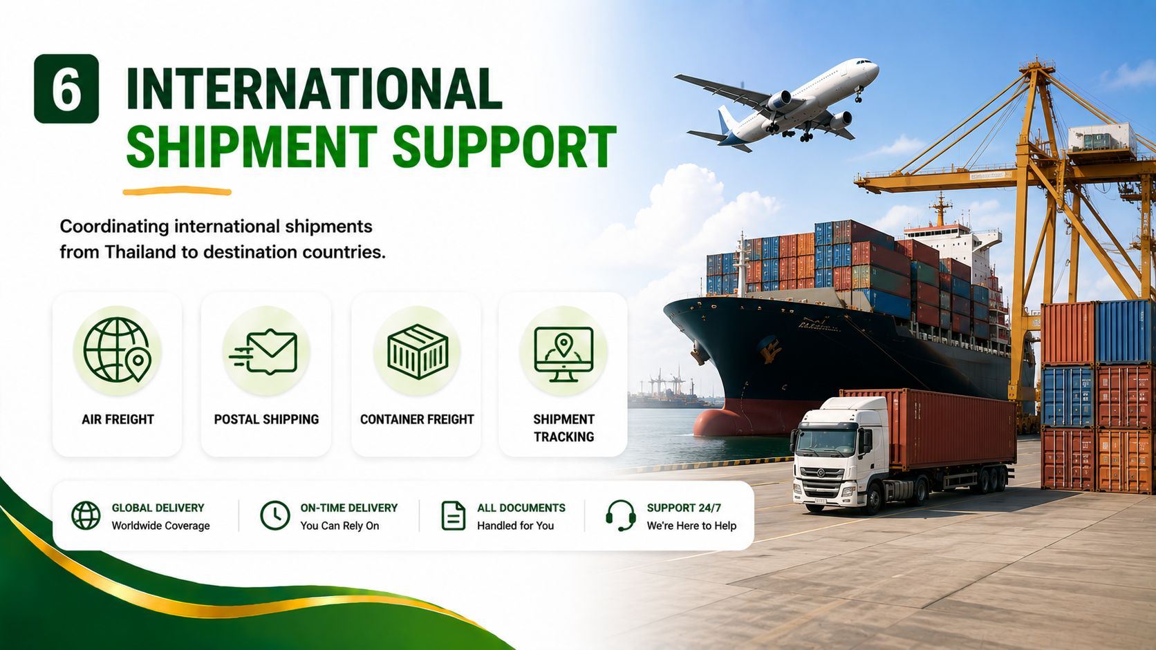 International Shipment Support from Thailand