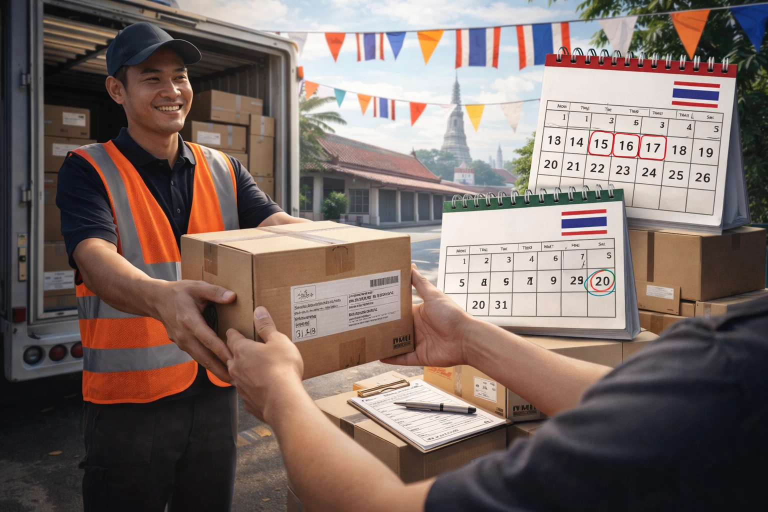 Возобновление доставки после Сонгкрана 2026 в Таиланде &mdash; передача посылки клиенту